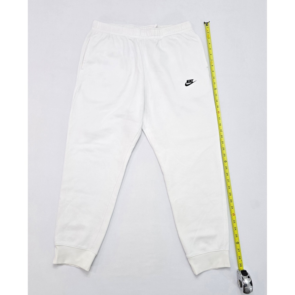 Nike Sportswear Club Fleece Joggers Mens 2XL White BV2671-100 Sweatpants - Picture 11 of 12